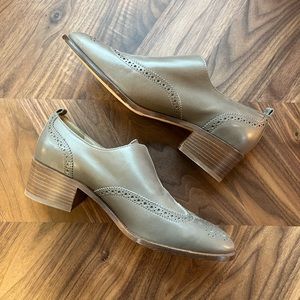 J.Crew Taupe Leather Slip On Oxfords (US 8)